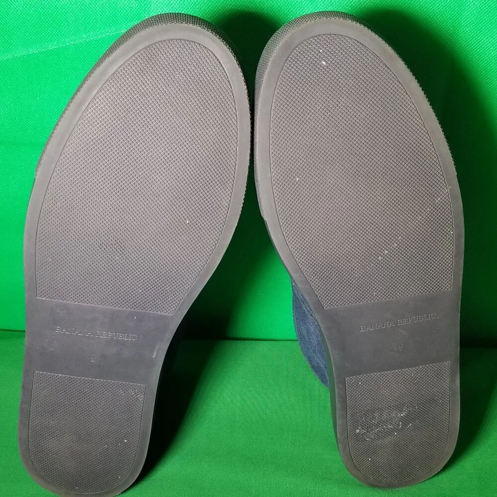 Banana Republic Blue Suede Chukka Desert Ankle Boots Ortholite Men Size 9 Soft